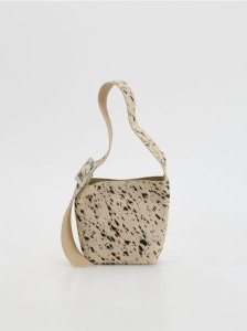 Skórzana torebka na ramię - wielobarwny