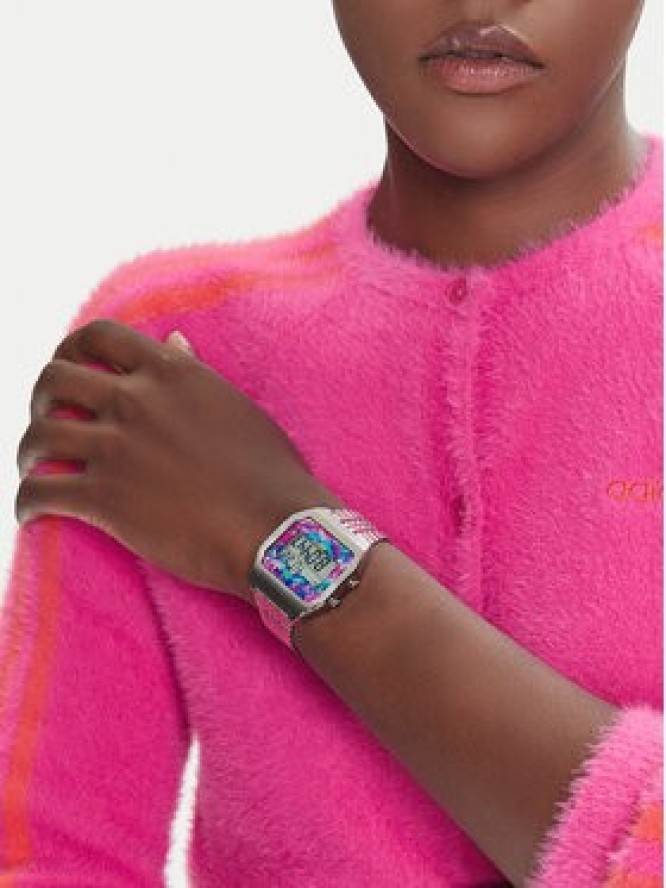 adidas Zegarek Digital Two AOST24557 Srebrny