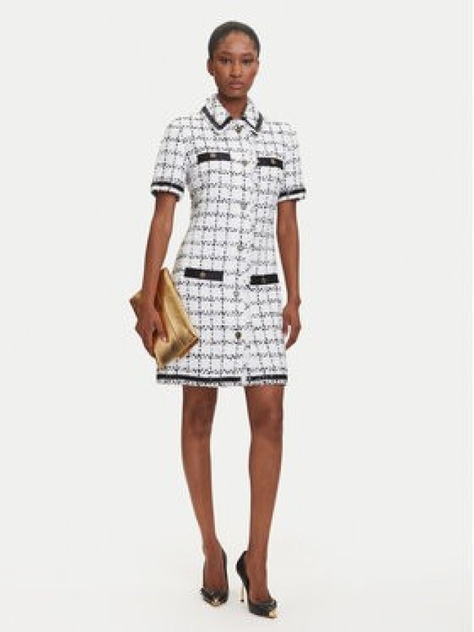 KARL LAGERFELD Sukienka dzianinowa A3W13031 Écru Regular Fit