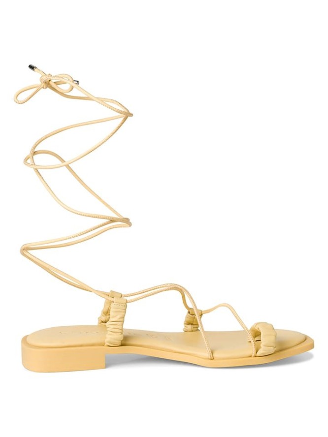 Tamaris Skórzane japonki w kolorze żółtym rozmiar: 36