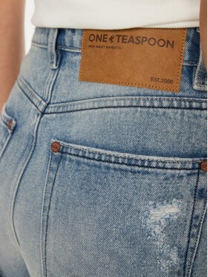 One Teaspoon Szorty jeansowe Bandits 26891 Błękitny Regular Fit