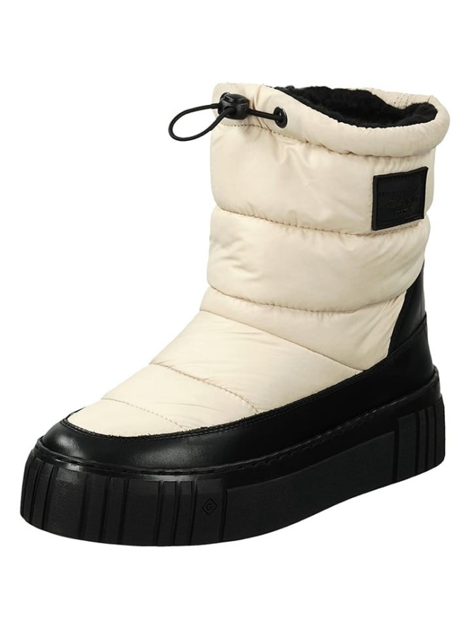 GANT Footwear Skórzane kozaki zimowe "Snowmont" w kolorze czarno-białym rozmiar: 42