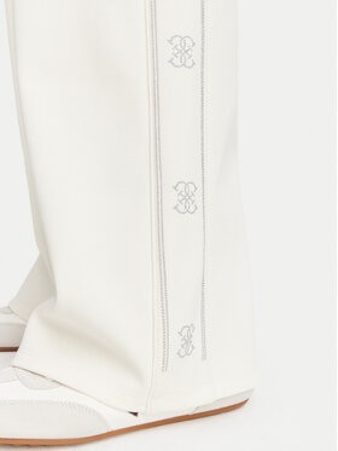 Guess Spodnie dresowe V5BB12 KCX22 Kremowy Regular Fit