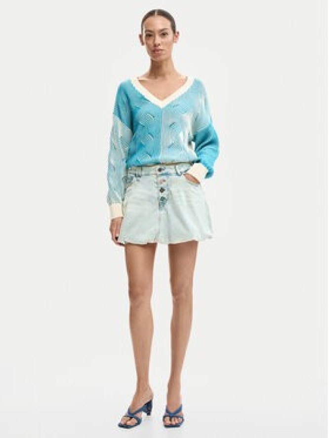 Desigual Spódnica jeansowa Fal Globo 26SWFD01 Niebieski Regular Fit