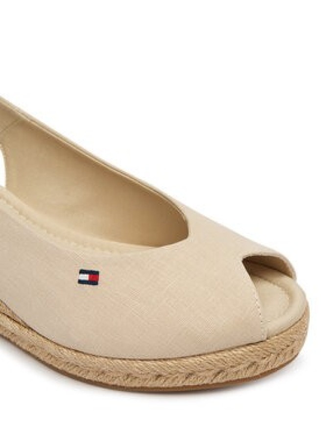Tommy Hilfiger Espadryle Mid Wedge Espad Slingback FW0FW09228 Beżowy