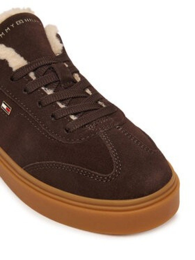 Tommy Hilfiger Sneakersy Th Chic Cupsole Wl FW0FW09597 Brązowy ciemny