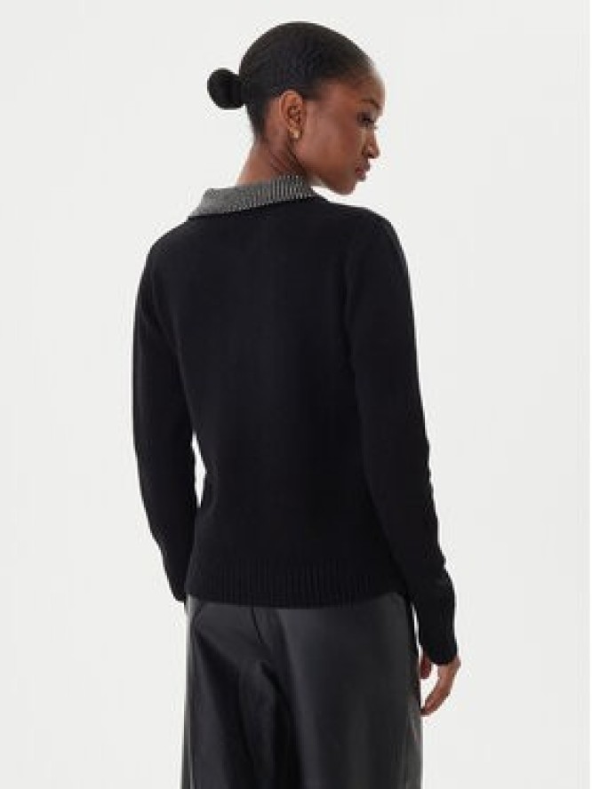 ICONA Sweter RI5KT005 Czarny Regular Fit