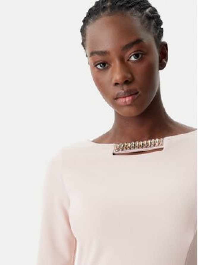 Rinascimento Sukienka koktajlowa CFC0122958003 Różowy Regular Fit