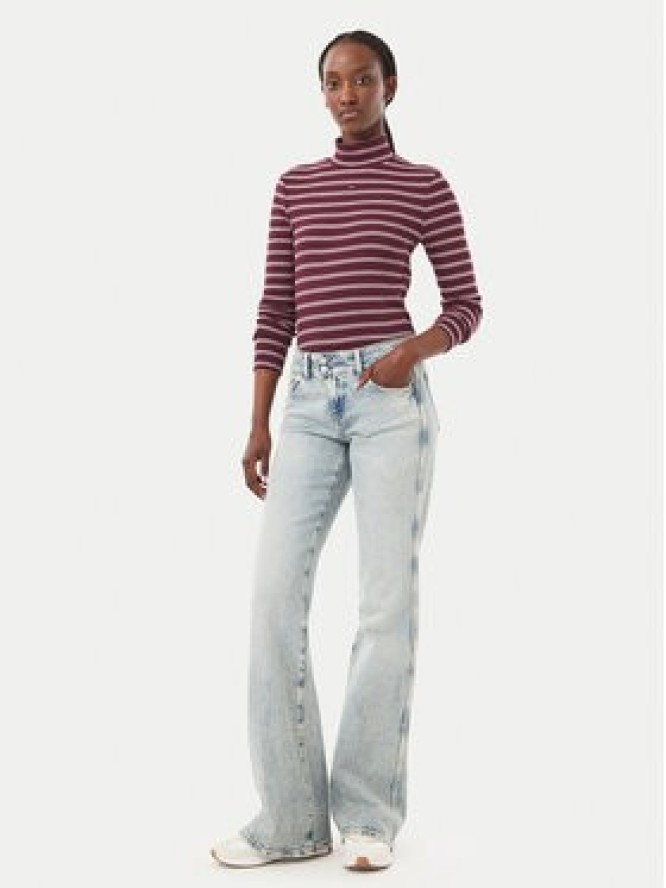 Tommy Jeans Bluzka Essential DW0DW19830 Fioletowy Slim Fit