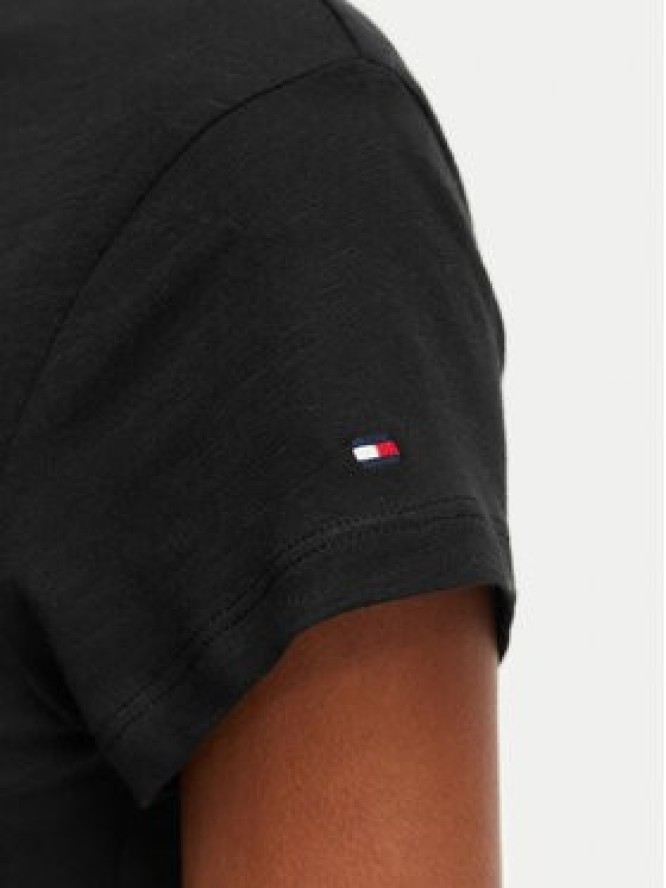 Tommy Hilfiger T-Shirt WW0WW48702 Czarny Slim Fit