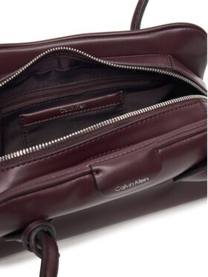 Calvin Klein Torebka Emblem Trio Shoulder Bag LV04F3369G Bordowy