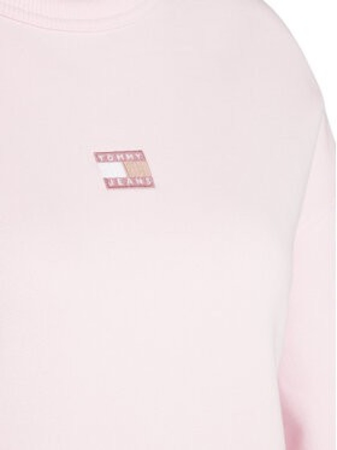 Tommy Jeans Bluza Badge DW0DW17325 Różowy Regular Fit