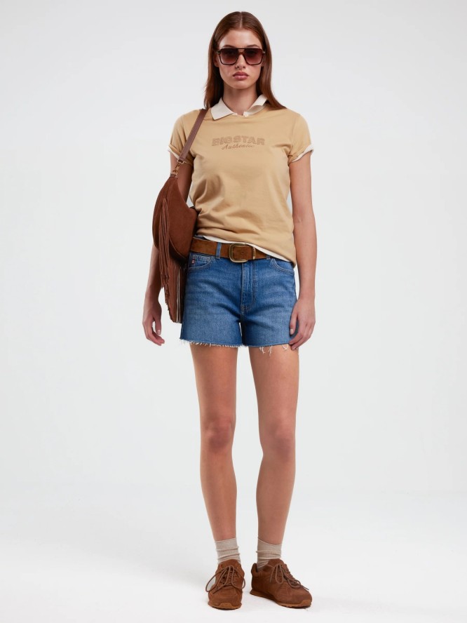 Szorty damskie jeansowe z kolekcji Authentic niebieskie Authentic Girl 369