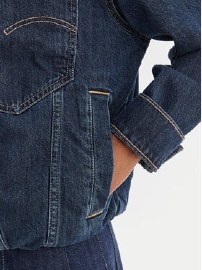 G-Star Raw Kurtka jeansowa Rib Trucker D28586-D536 Niebieski Regular Fit