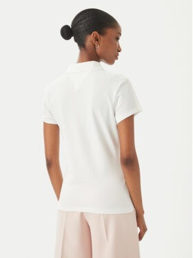 Tommy Hilfiger Polo 1985 Logo WW0WW49259 Biały Slim Fit