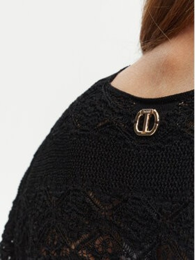 TWINSET Sukienka dzianinowa 251TT3212 Czarny Slim Fit