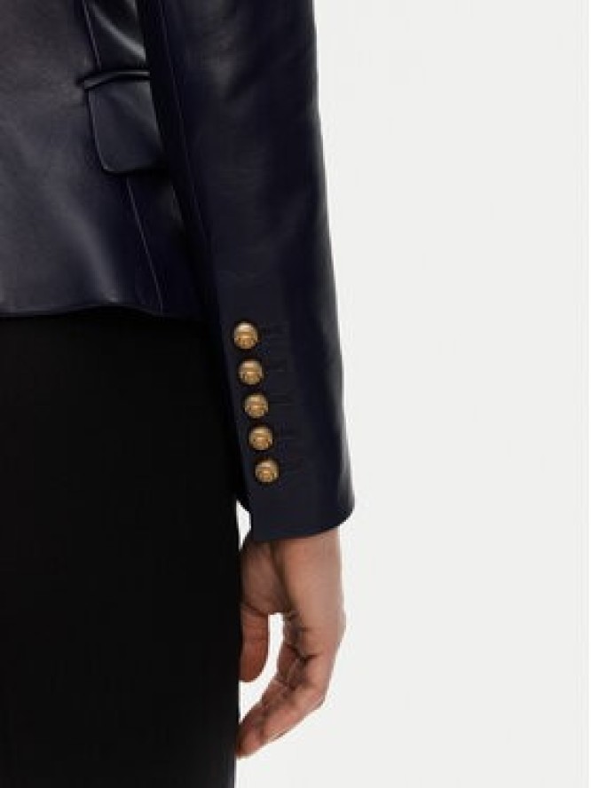 Balmain Marynarka DF0SG185LC62 Granatowy Regular Fit