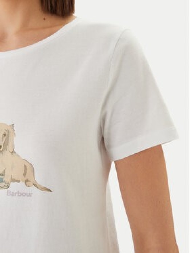 Barbour T-Shirt Brambles LTS0712WH11 Biały Regular Fit