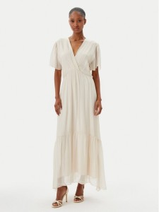 Haveone Sukienka letnia AFF-N006 Écru Loose Fit