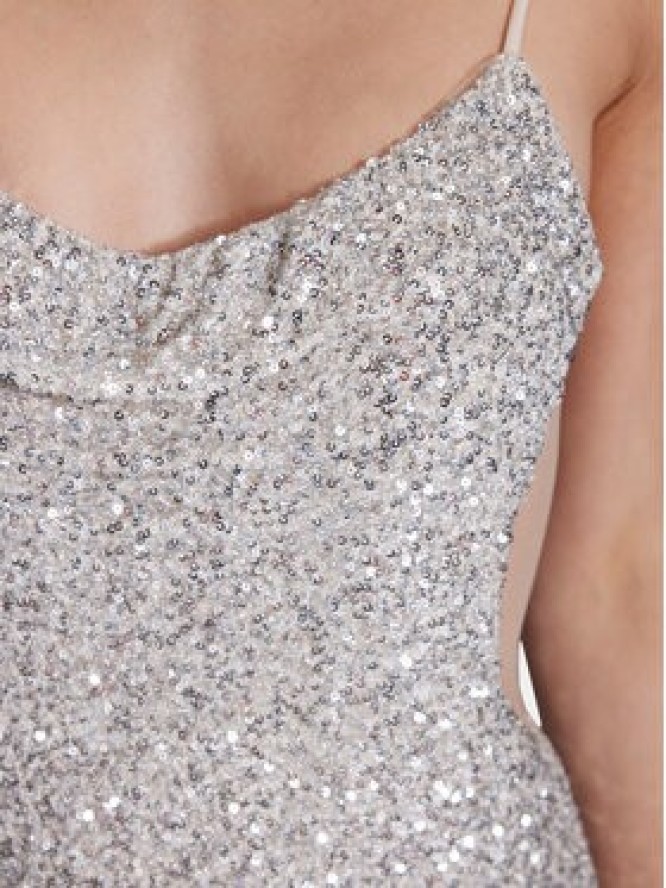 Hey Kyla Sukienka wieczorowa 5AG070HK Srebrny Slim Fit