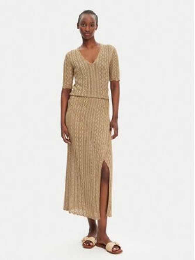 TWINSET Spódnica midi 251TT3192 Beżowy Slim Fit