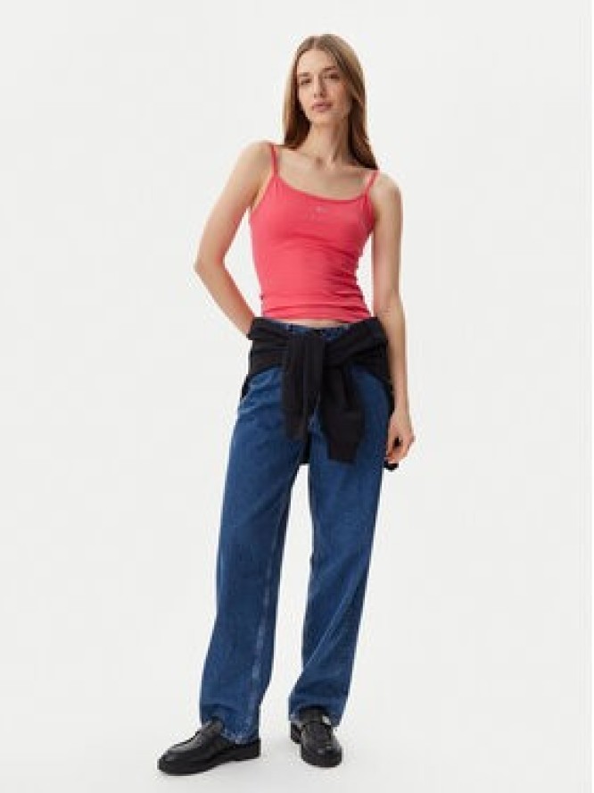 Tommy Jeans Top Essential DW0DW20675 Różowy Slim Fit