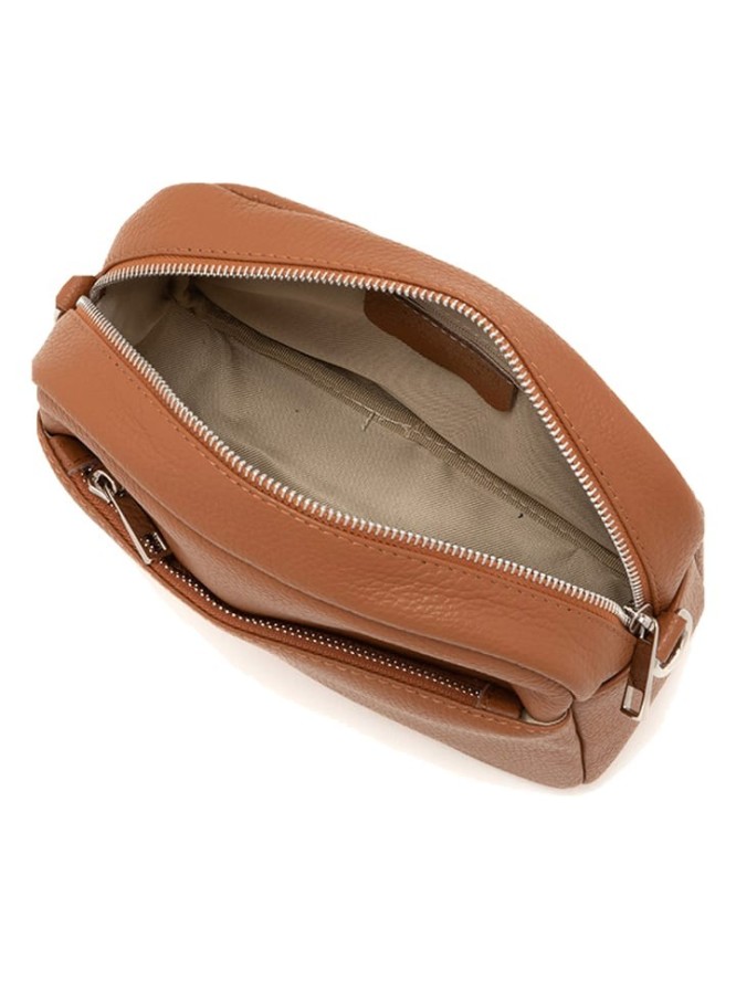 Lucca Baldi Skórzana torebka "Cascina" w kolorze karmelowym - 22 x 18 x 9 cm rozmiar: onesize