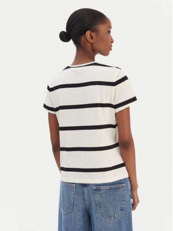 Tommy Hilfiger T-Shirt Script WW0WW47809 Beżowy Regular Fit