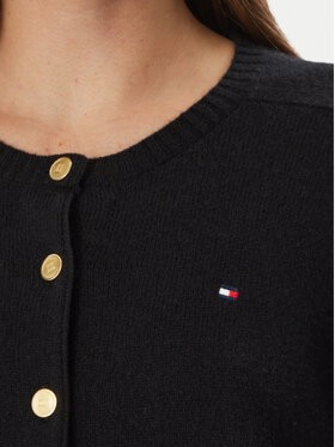 Tommy Hilfiger Kardigan WW0WW51439 Czarny Slim Fit