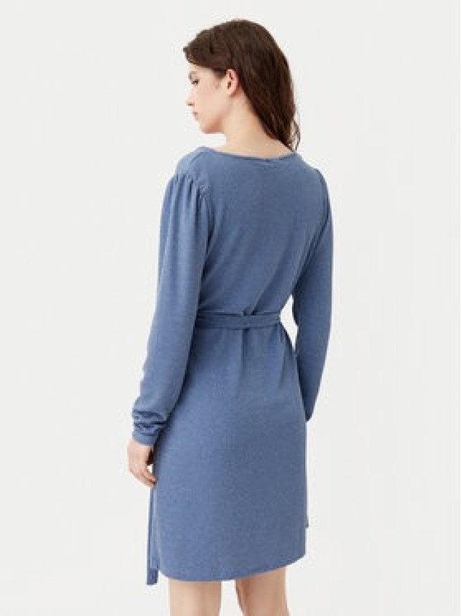 Vila Sukienka dzianinowa Eleina 14100741 Błękitny Regular Fit