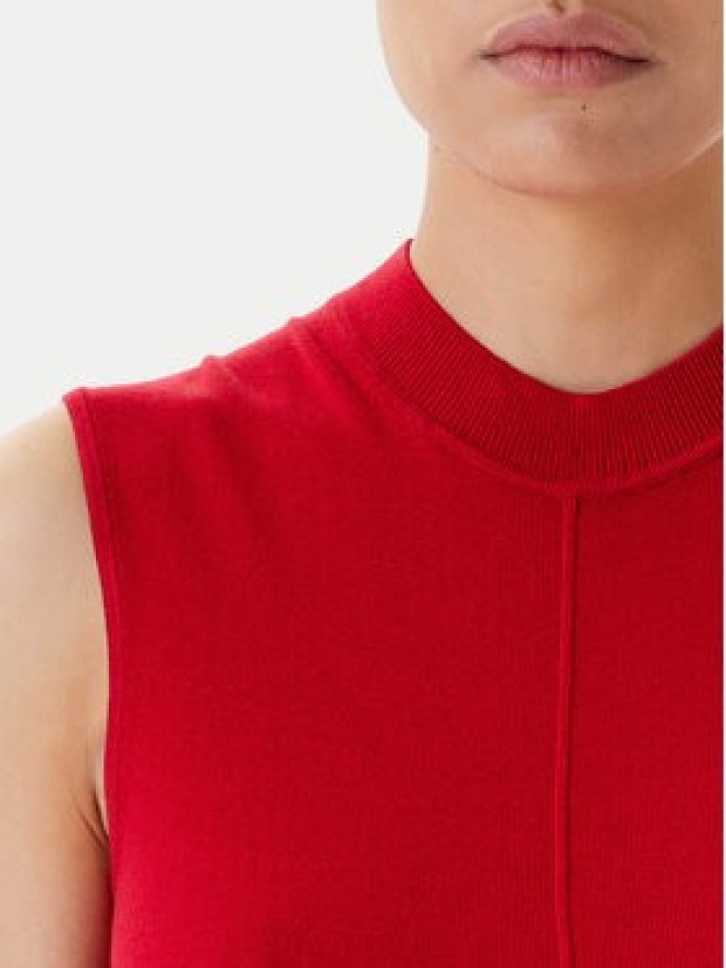 Tommy Hilfiger Sukienka dzianinowa WW0WW45653 Czerwony Slim Fit