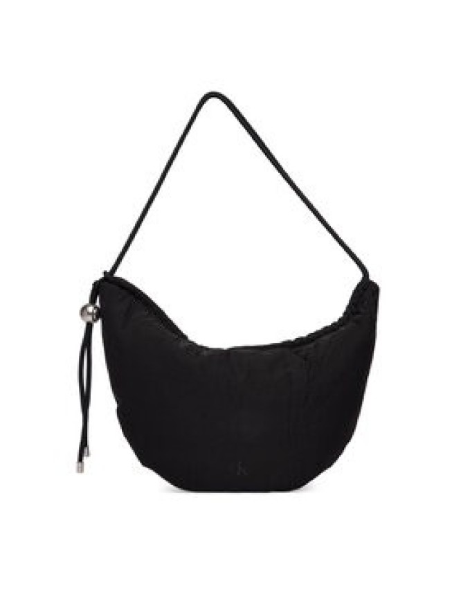 Calvin Klein Torebka Nylon Cord Small Hobo Bag LV04F3382G Czarny