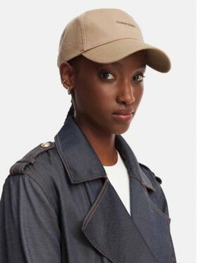 Calvin Klein Czapka z daszkiem Cotton Twill W/ Hw Cap LV04F5072G Beżowy