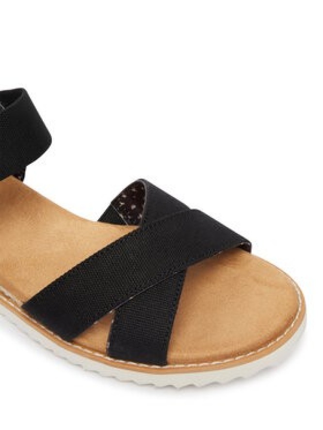 Skechers Sandały BOBS Desert Kiss - Golden Lily 114418/BLK Czarny