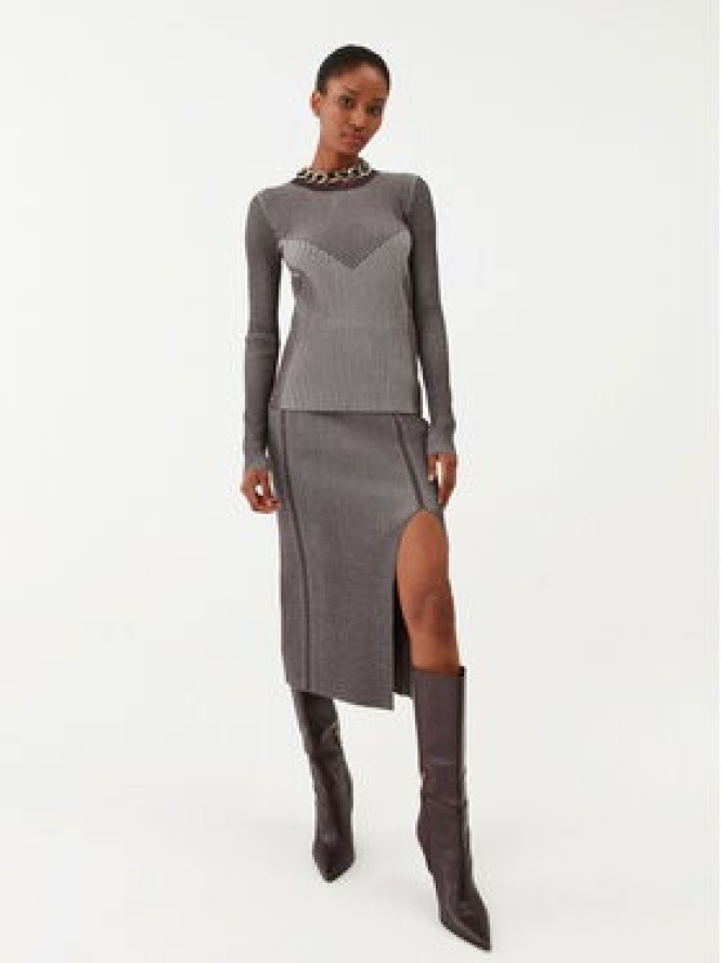 Patrizia Pepe Sweter 8K0165/K123-J3S6 Szary Slim Fit