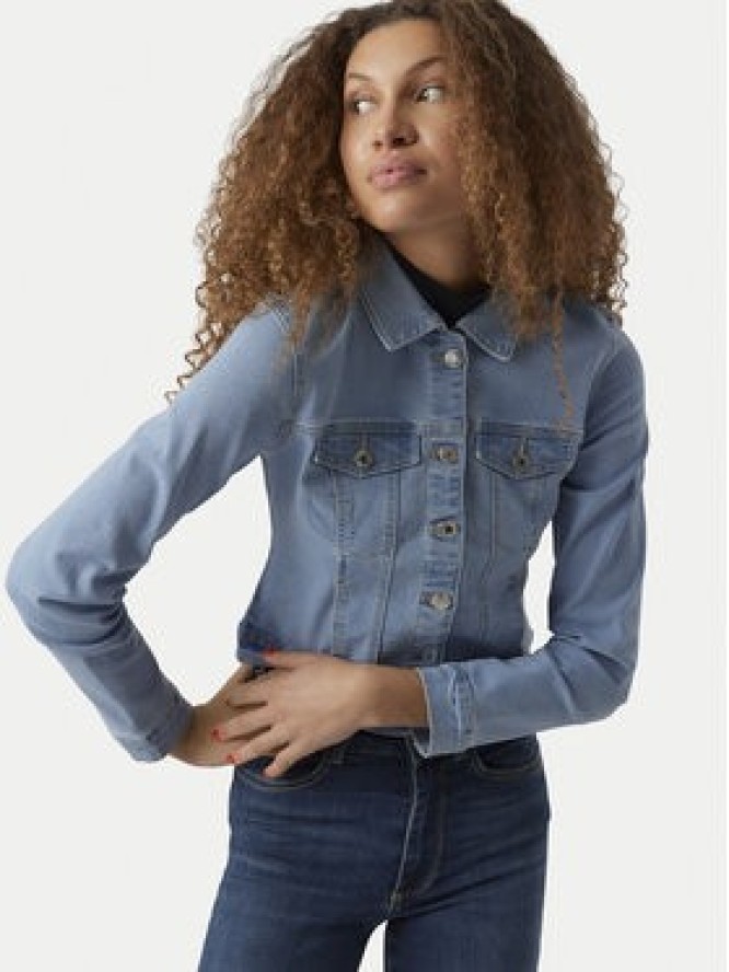 Vero Moda Kurtka jeansowa Luna 10279492 Błękitny Slim Fit
