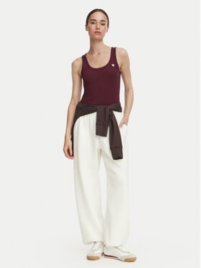 Guess Top V4YP06 K8RT2 Bordowy Slim Fit