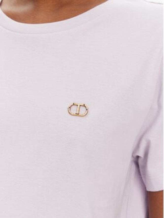 TWINSET T-Shirt 251TT2040 Fioletowy Regular Fit