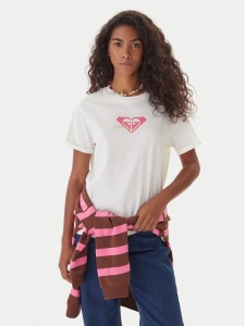 Roxy T-Shirt Oceanregular ERJZT06078 Écru Regular Fit