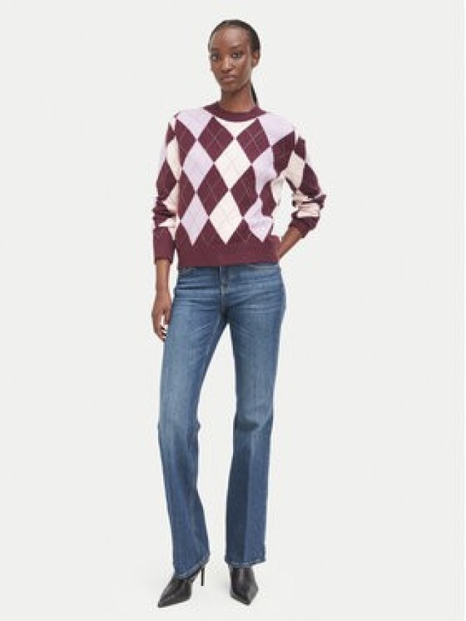 Guess Sweter W6BR48 Z1447 Bordowy Regular Fit