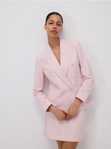 Dwurzędowa marynarka - pastelowy róż