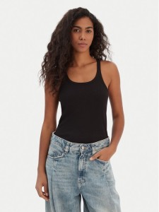 BOSS Top Epetite 50554664 Czarny Regular Fit