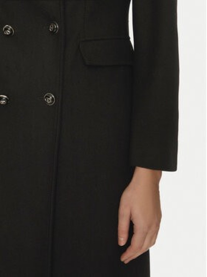 Motivi Płaszcz wełniany 0041Q200541N Czarny Slim Fit