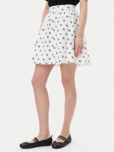 KARL LAGERFELD Spódnica trapezowa A2W12029 Biały Regular Fit