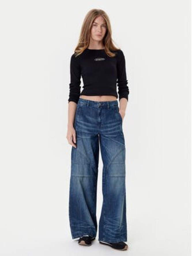 Guess Jeans Bluzka W5YP38 KA0H1 Czarny Slim Fit