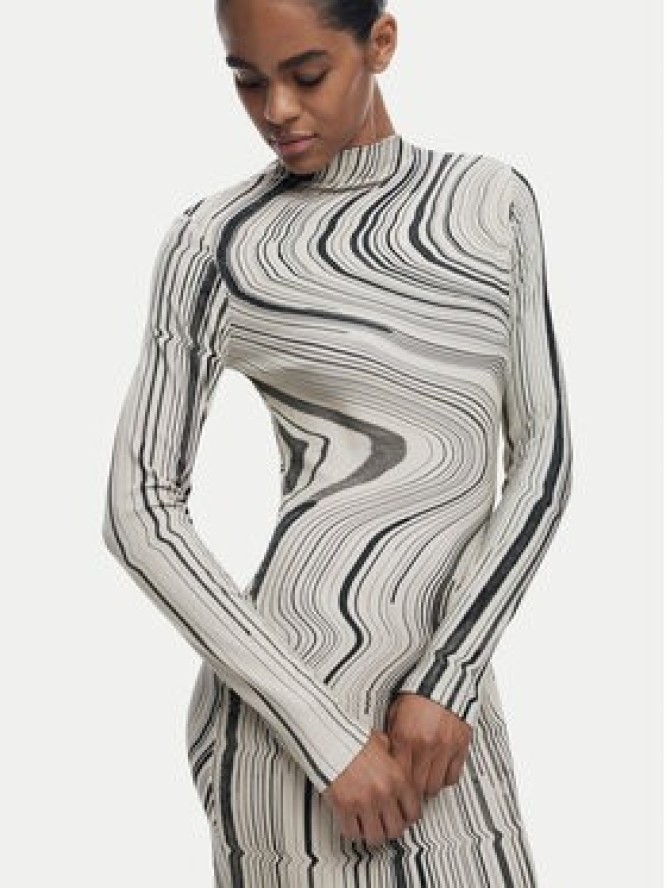 Desigual Sukienka codzienna Chiara 25WWVK35 Beżowy Slim Fit