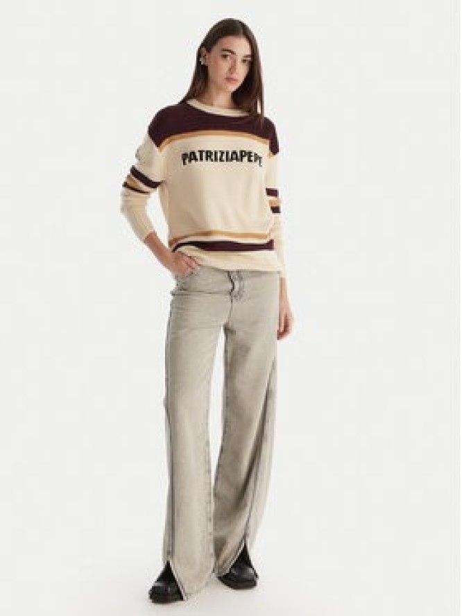 Patrizia Pepe Sweter 2K0352/K298-YA34 Écru Regular Fit