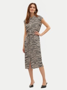 Vero Moda Sukienka koszulowa Mymilo 10282532 Beżowy Regular Fit