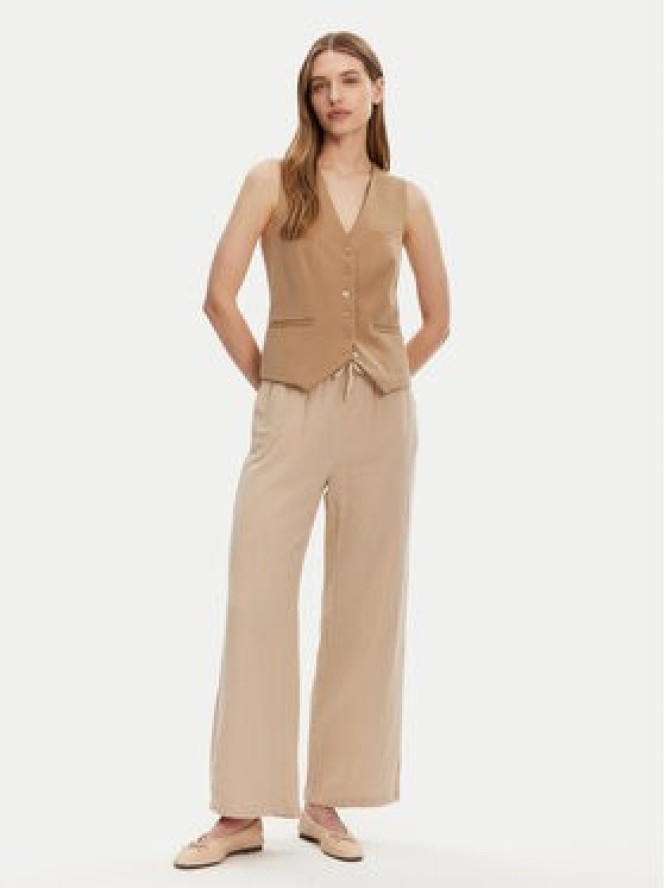 ONLY Spodnie dzianinowe Thyra 15296375 Beżowy Comfort Fit