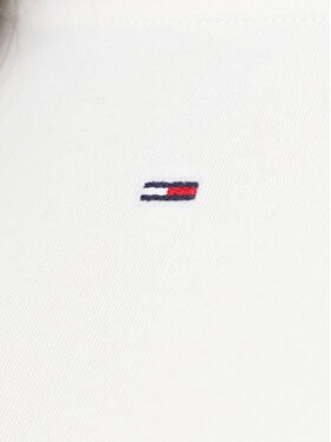 Tommy Jeans Bluzka DW0DW21350 Écru Slim Fit